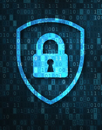 Digital Security Golden Padlock