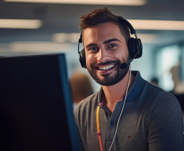 Customer Service Representative Headset Office