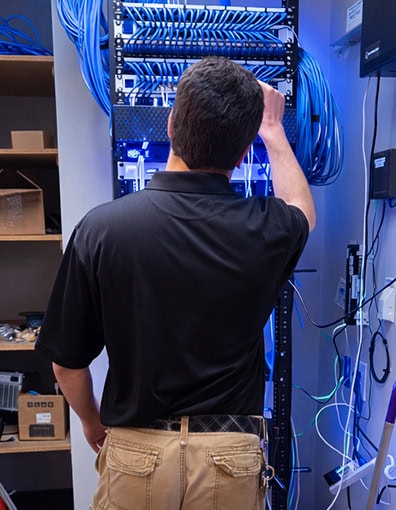 Network Engineer Server Rack Cable Management Data Center