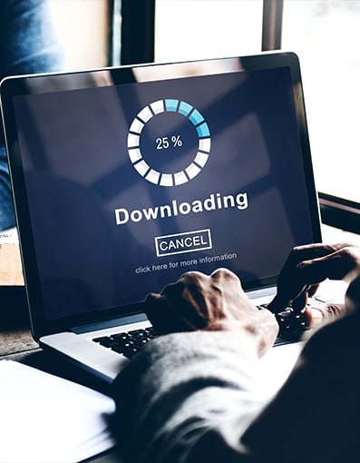 File Download Progress Laptop User Interface Data Transfer